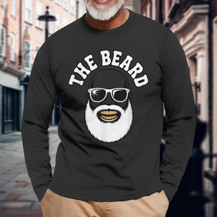 The Beard 白髭 サングラス スカル風 メンズ バーバー スタイル アイコン 長袖Tシャツ 高齢者への贈り物