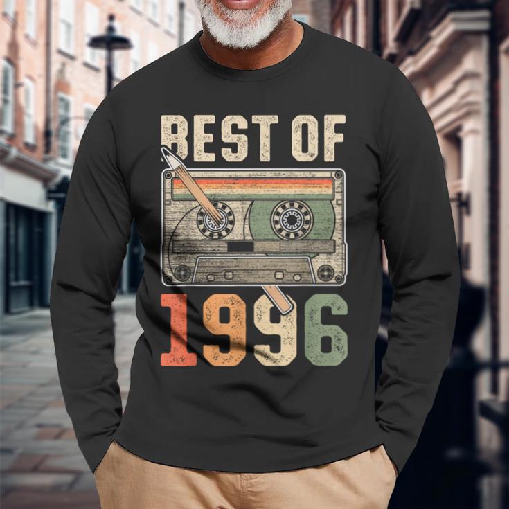 Best Of 1996 オールド・カセット 30歳の誕生日 レトロ 長袖Tシャツ 高齢者への贈り物