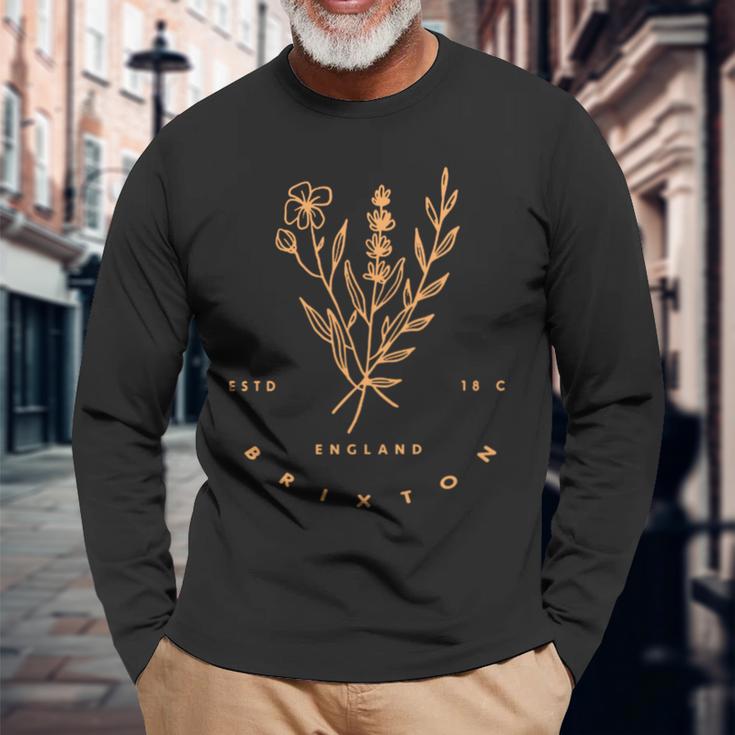 Brixton England Meadow PrintBrixton Uk 長袖tシャツ 長袖Tシャツ 高齢者への贈り物