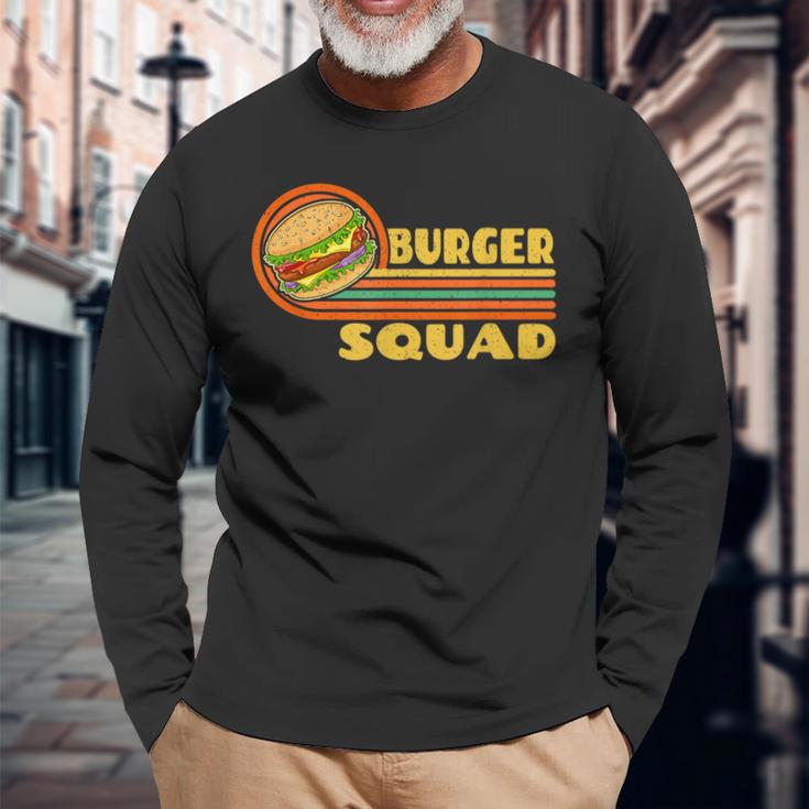 Burgerquad チーズバーガー 食通愛好家チーム ハンバーガー 長袖Tシャツ 高齢者への贈り物