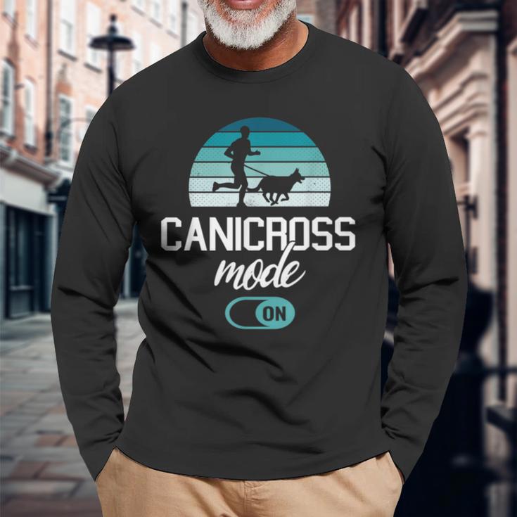 Canicross Runner 犬 トレイルランニング 長袖Tシャツ 高齢者への贈り物