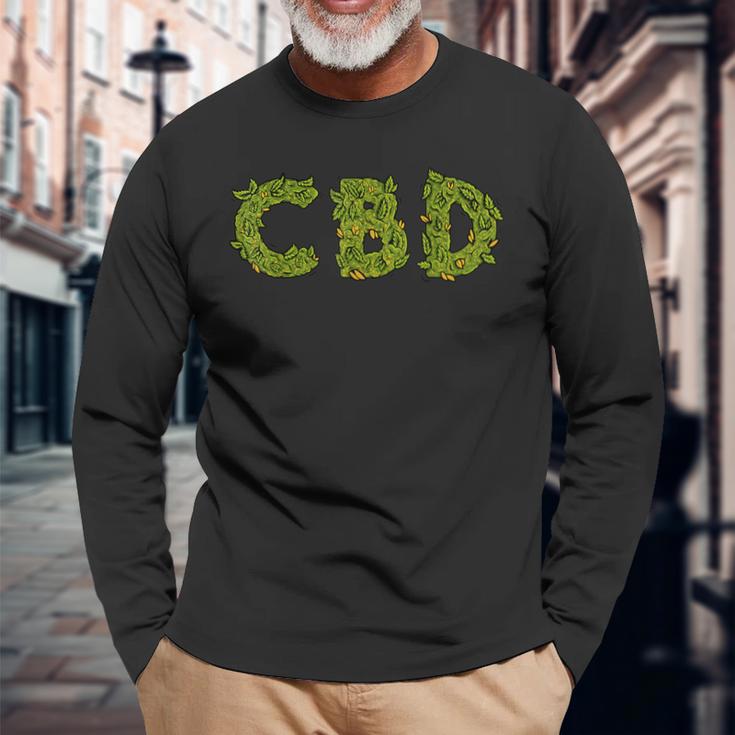 Cbd Bud マリファナ 長袖Tシャツ 高齢者への贈り物