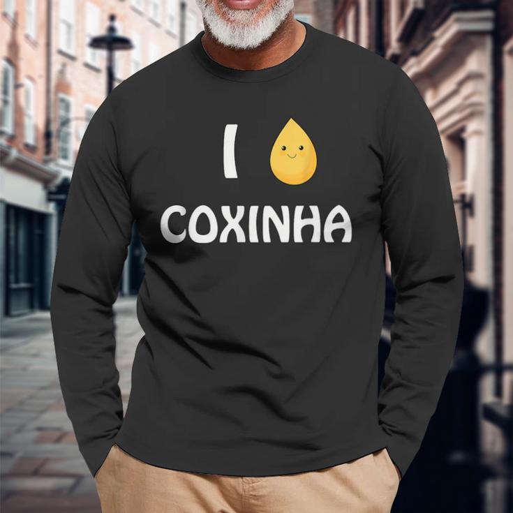 Coxinhaが大好き本物のブラジルオリジナル。 長袖Tシャツ 高齢者への贈り物