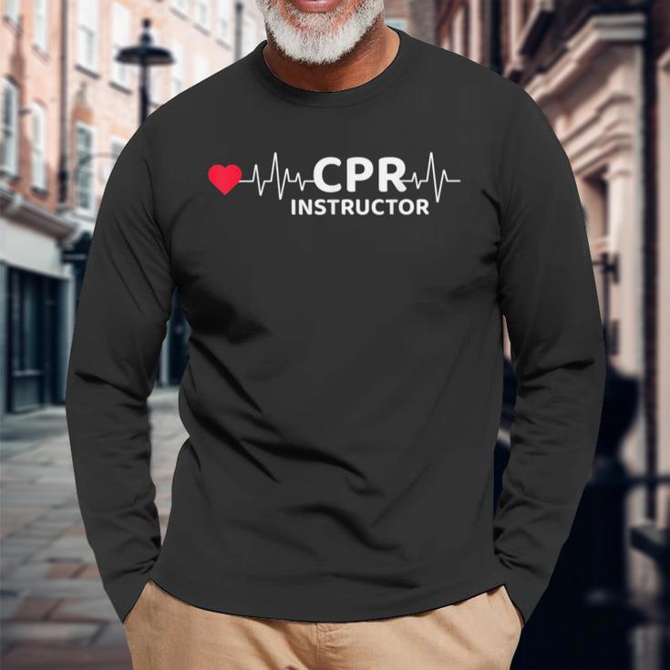 Cprインストラクター 応急処置 Emt Ems 救急救命士 Cprインストラクター 長袖Tシャツ 高齢者への贈り物