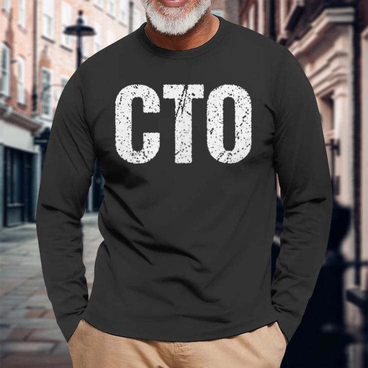 Cto シンプルタイトル 長袖Tシャツ 高齢者への贈り物