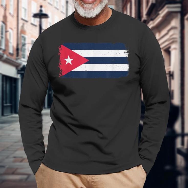 Cuban Flag Cuba Miamipanish Cuban 長袖Tシャツ 高齢者への贈り物