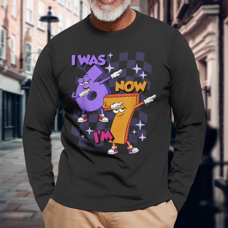 Dabbing 67 私は6歳でしたが、今は7歳です。おもしろいバースデーガールキッズ67 長袖Tシャツ 高齢者への贈り物