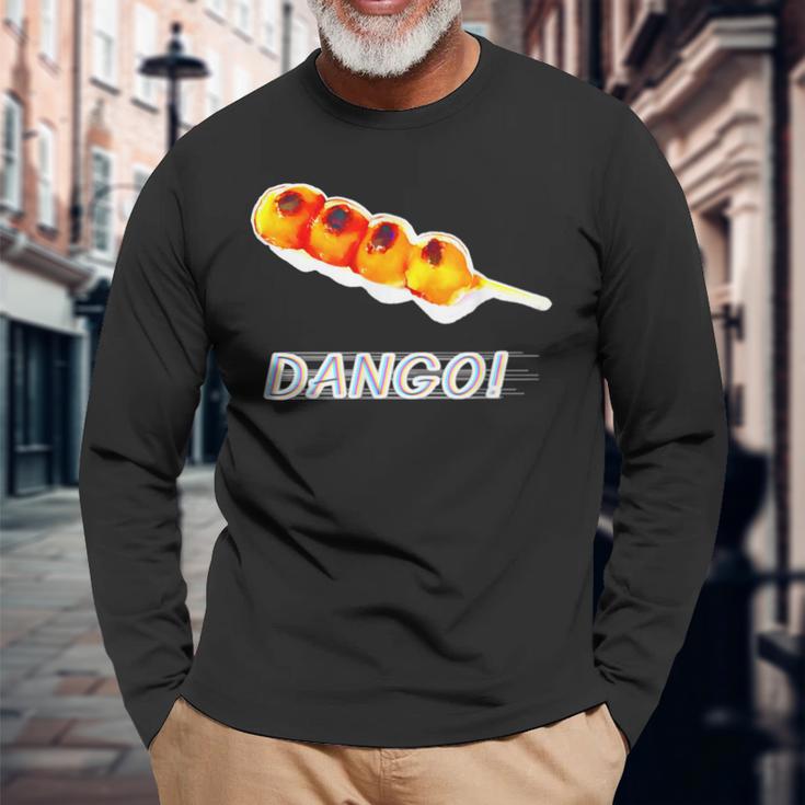 Dango！- おだんご『スイーツ ポップ』団子 和菓子 面白 イラスト 長袖Tシャツ 高齢者への贈り物
