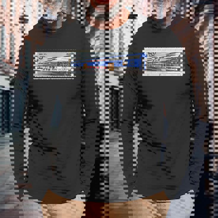 Ddr東ドイツベルリン列車消印sovi8プロパガンダ。 長袖Tシャツ 高齢者への贈り物