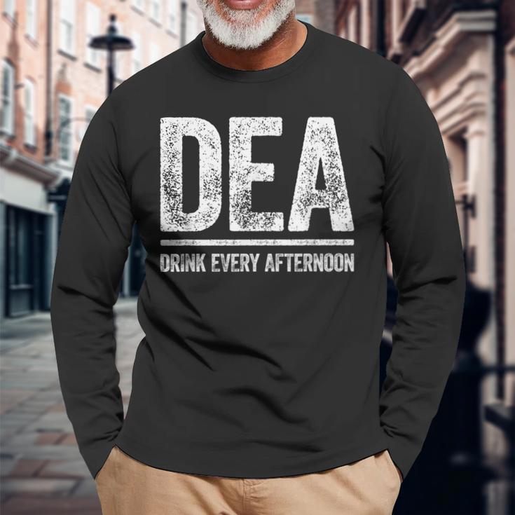 Dea Drink Every Afternoon シャツ 面白い メンズ レディース ドリンク 長袖Tシャツ 高齢者への贈り物