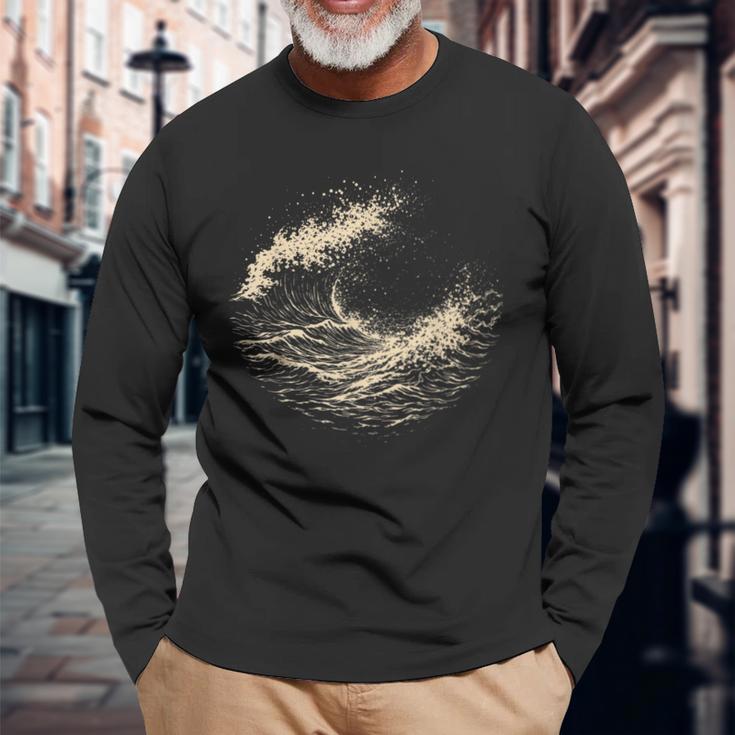 Dissolve Into Whole 長袖Tシャツ 高齢者への贈り物