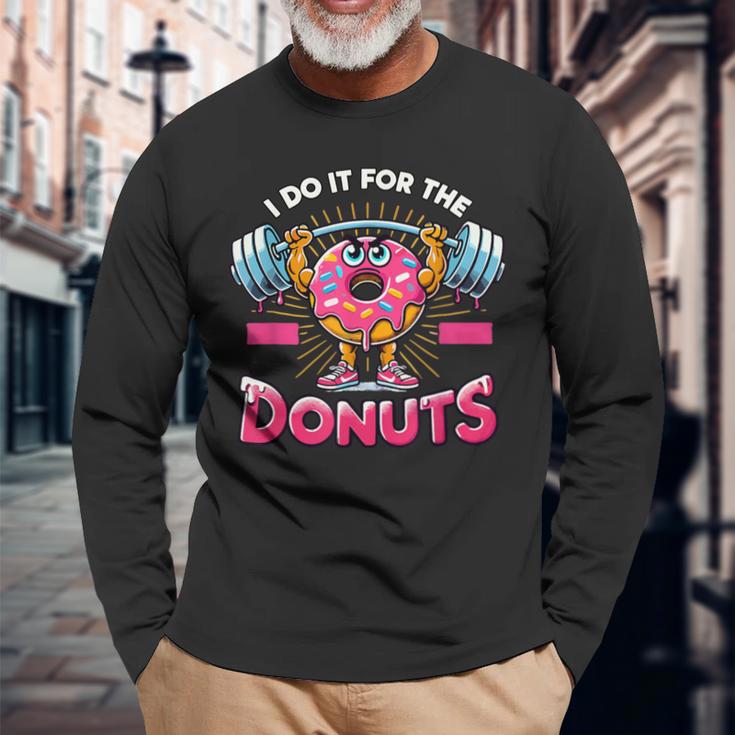 I Do It For Dorut ウエイトリフティング ジム ワークアウト フィットネス エクササイズ 長袖Tシャツ 高齢者への贈り物