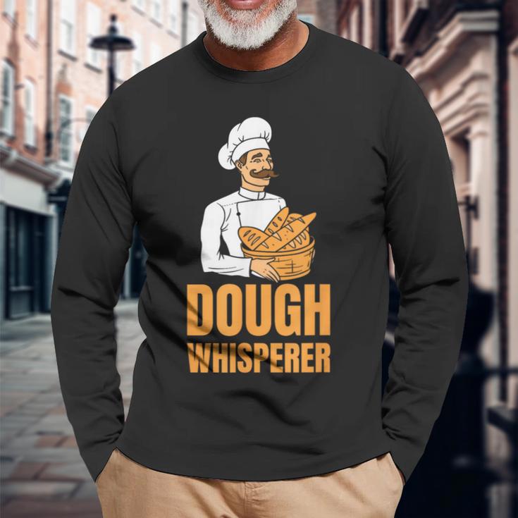 Dough Whisperer Baker Baking Hobby Baker 長袖Tシャツ 高齢者への贈り物