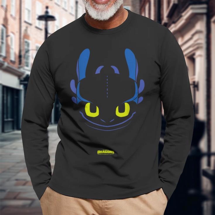 Dreamworks ドラゴンズ トゥースレス ナイトフューリー ビッグフェイス コスチューム 長袖Tシャツ 高齢者への贈り物