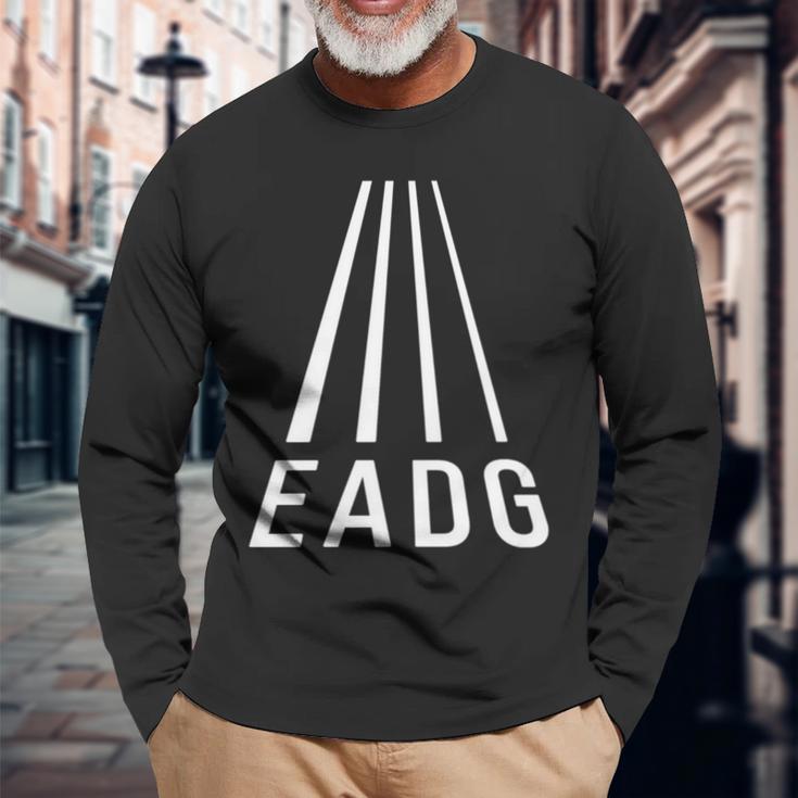Eadg 4弦 ベースギタープレーヤー ベーシストパースペクティブ 長袖tシャツ 長袖Tシャツ 高齢者への贈り物