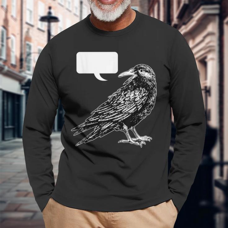 Edgar Allan Poe Nevermore Open To Interpretation Raven シャツ 長袖Tシャツ 高齢者への贈り物