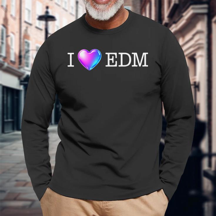 Edmシャツ I Heart Edm 長袖Tシャツ 高齢者への贈り物