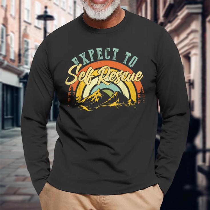 Expect Toelf Rescues レトロヴィンテージシャツギフト 長袖Tシャツ 高齢者への贈り物