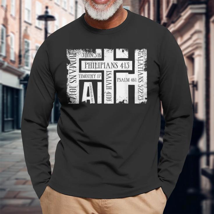 Faith Bibleerses ビンテージ クリスチャン グランジ グラフィック 長袖Tシャツ 高齢者への贈り物