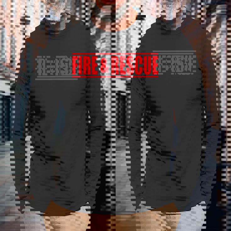 Fire And Rescue 消防士 コスチューム ユニフォーム 長袖Tシャツ 高齢者への贈り物