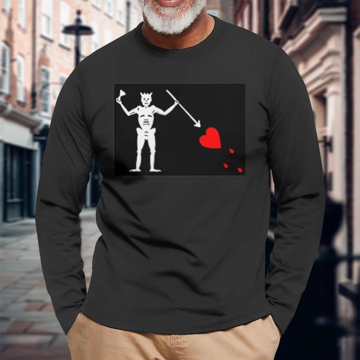 Flag Of Beard Jolly Roger 海賊旗 長袖Tシャツ 高齢者への贈り物