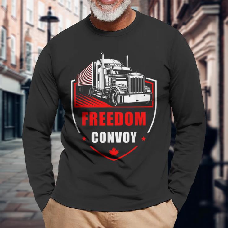 Freedom Convoy United Canada Truckers 長袖Tシャツ 高齢者への贈り物