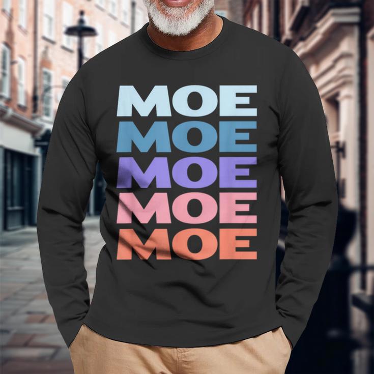 Modern Repeated Text Moe 長袖Tシャツ 高齢者への贈り物