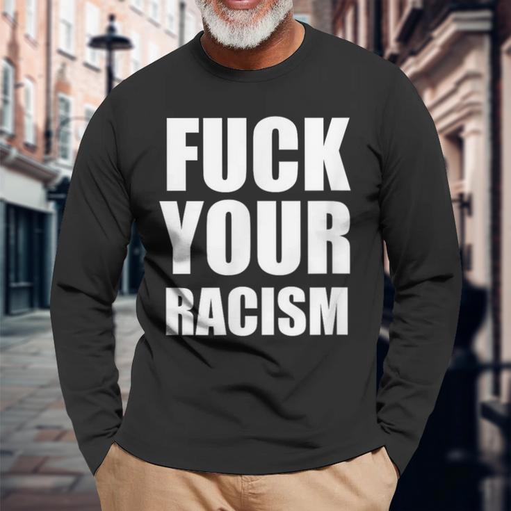 F人種差別、人種差別、Str8evil 長袖Tシャツ 高齢者への贈り物