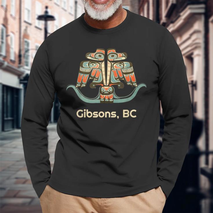 Gibsons ブリティッシュコロンビア サンダーバード バードウォッチング 長袖Tシャツ 高齢者への贈り物