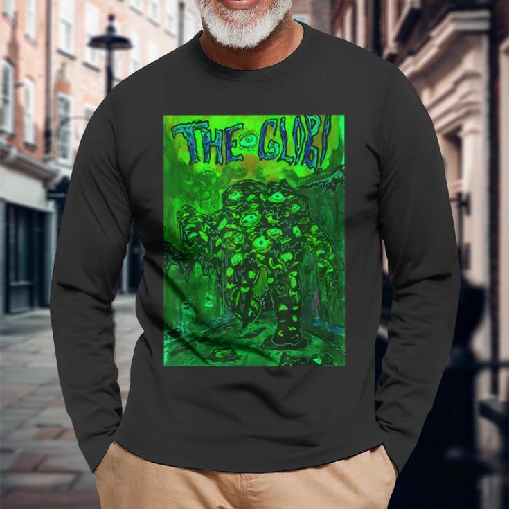 The Glob ビンテージ映画ポスター ホラー ゴス ハロウィン 長袖Tシャツ 高齢者への贈り物