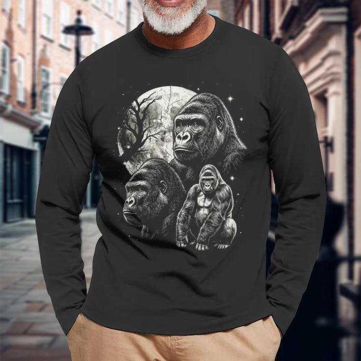 Gorilla Monkey 90年代スタイル ヴィンテージ 美学 Y2k ゴリラ 長袖Tシャツ 高齢者への贈り物