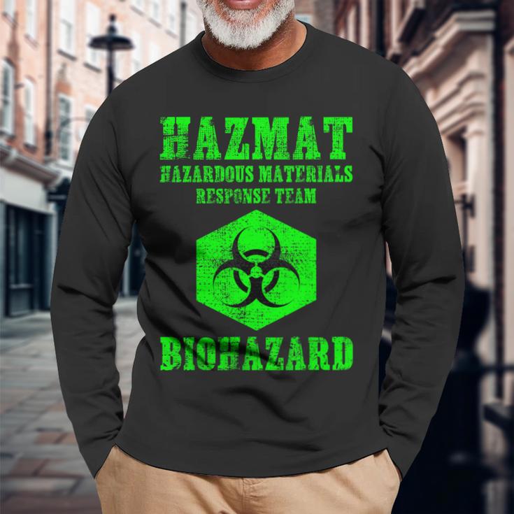 Green Biohazard 危険物 コスチューム キッズ メンズ 長袖Tシャツ 高齢者への贈り物