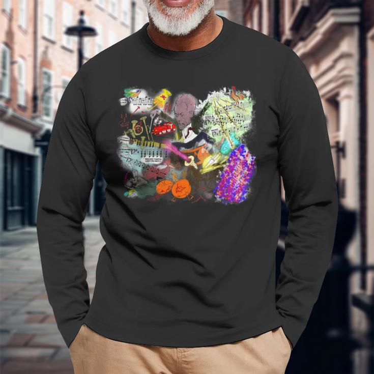 Gustav Mahler シンフォニー クラシカルミュージシャンを導く 長袖Tシャツ 高齢者への贈り物