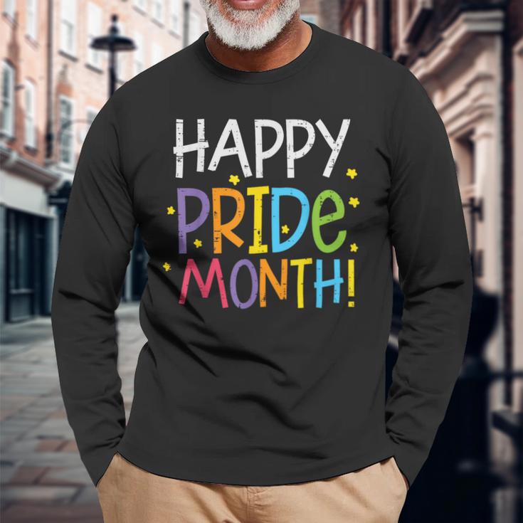 Happy Pride Month レインボー ゲイプライド アリー Lgbt メンズ レディース キッズ 長袖Tシャツ 高齢者への贈り物