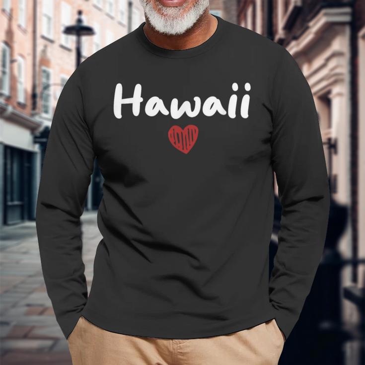 Hawaii I Love Hawaii Classic 長袖Tシャツ 高齢者への贈り物