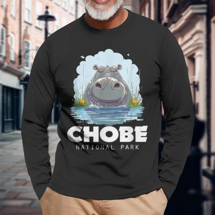 Hippo アフリカンサファリ チョベ国立公園 お土産 長袖Tシャツ 高齢者への贈り物