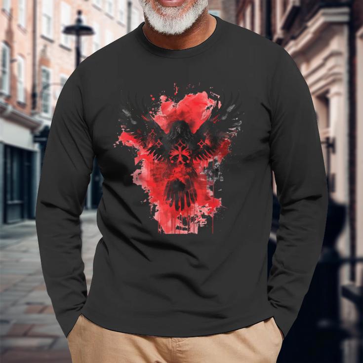 Huginiking Raven Odinsalhalla 北欧神話 長袖Tシャツ 高齢者への贈り物