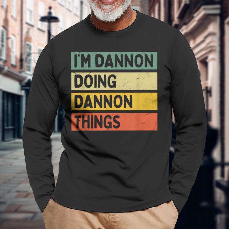 I'm Dannon Doing Dannon Things 面白い名言 長袖Tシャツ 高齢者への贈り物