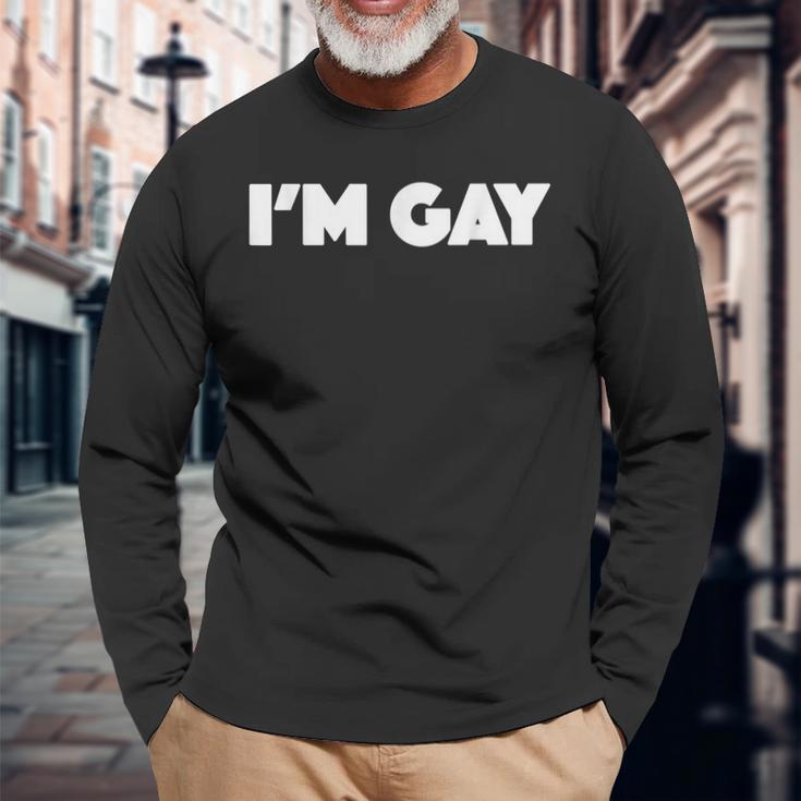 I'm Gay 長袖Tシャツ 高齢者への贈り物