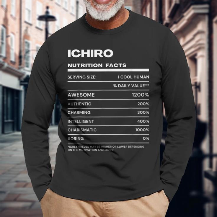 Ichiro 栄養成分表示 長袖Tシャツ 高齢者への贈り物