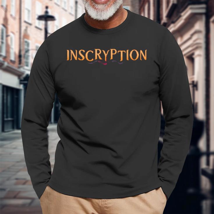 Inscryptionサイコホラーカードゲームハロウィン怖い 長袖Tシャツ 高齢者への贈り物