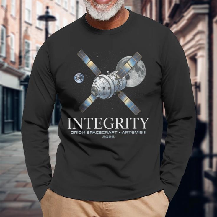Integrity Orionpacecraft Artemis Ii 2026 宇宙 月 探査 愛好家 軌道船 長袖Tシャツ 高齢者への贈り物