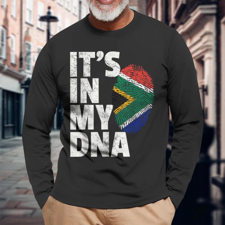 It's In My Dnaouth African Africa Flag長袖Tシャツ 高齢者への贈り物