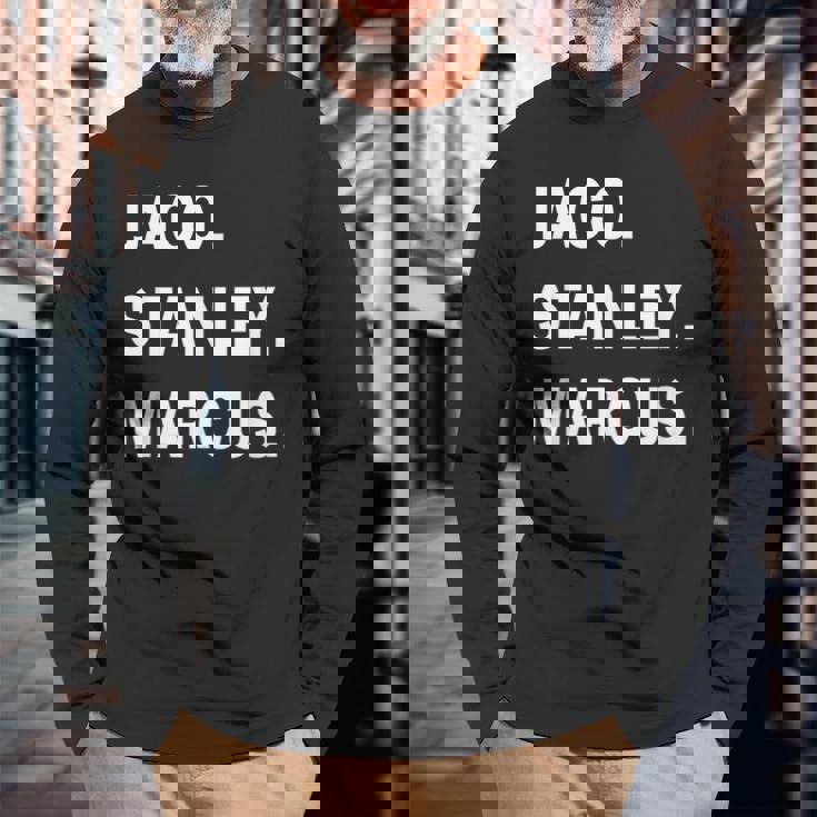 JacoStanleyMarcusJazz Guitar Godsミュージシャン 長袖Tシャツ 高齢者への贈り物