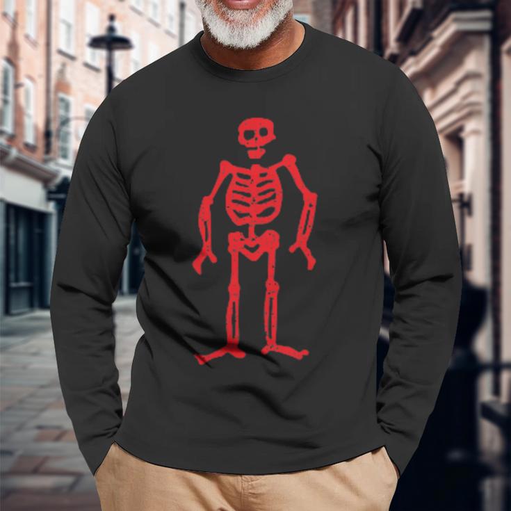 Jolly Roger 海賊旗 レッドスケルトン エドワードロー 長袖Tシャツ 高齢者への贈り物