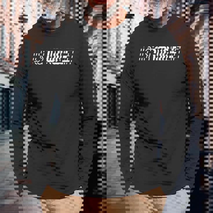 Just Google It 長袖Tシャツ 高齢者への贈り物