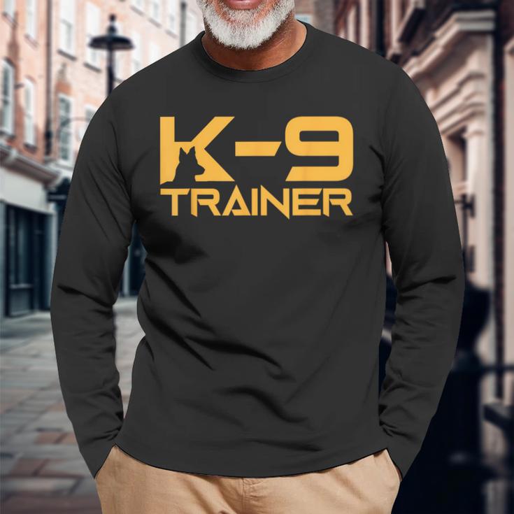K-9 K9 ドッグハンドラー トレーナー 警察 セキュリティ ハロウィン 長袖Tシャツ 高齢者への贈り物