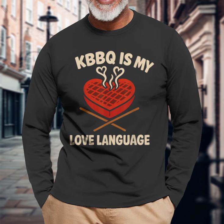 Kbbq 韓国料理 面白い 食通 K ドラマ デート プルコギ 長袖Tシャツ 高齢者への贈り物