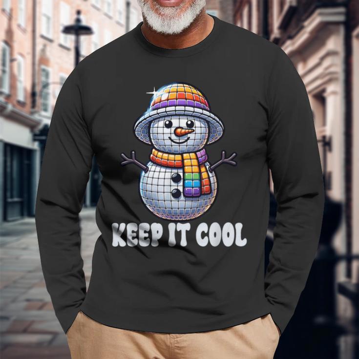 Keep It Cool Disconowman Retro Funky Holidayibes 長袖Tシャツ 高齢者への贈り物