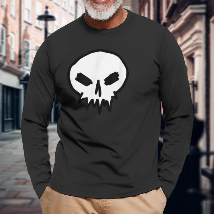 Thekull スカルシャツ ゴスデザイン パンク 長袖Tシャツ 高齢者への贈り物